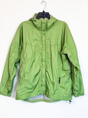 Marmot Precip Eco Rain Jacket Women's XL Green Waterproof Breathable Lightweight